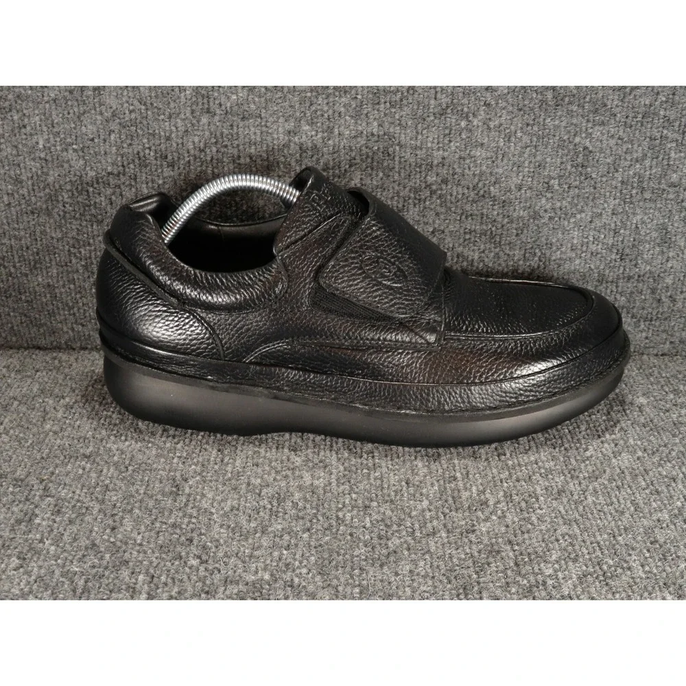 Propet Shoes Men's Black Leather Strap Slip On Loafers Size 14 M Comfort M5015